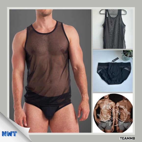 Teamm8 - Score Sheer Tank and Brief Set - Black (M) - PRICE FIRM - Picture 1 of 11